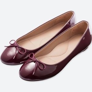 Uniqlo ballet flats, burgundy, size 6